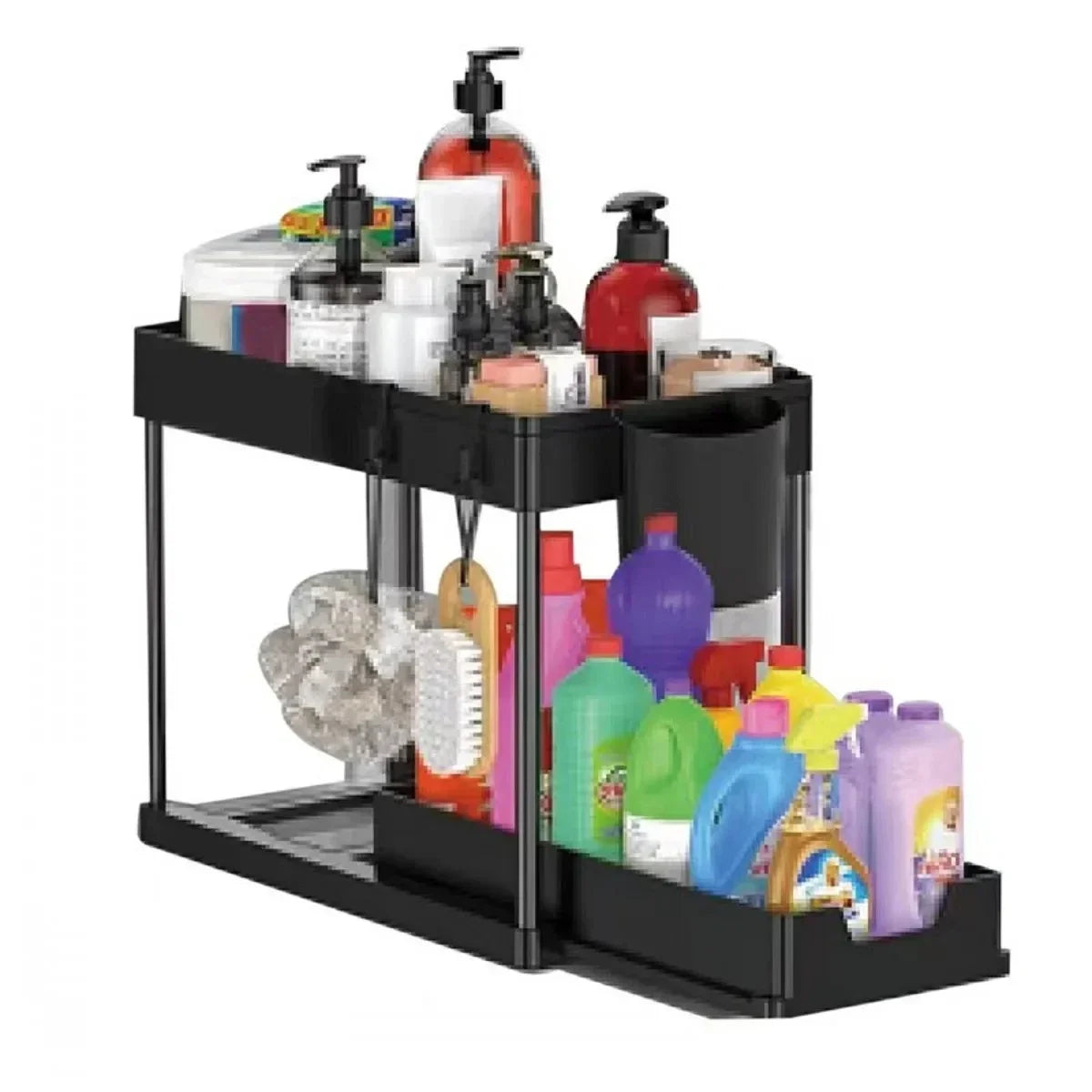 2-Tier Under Sink Organizer – Space-Saving Storage Rack